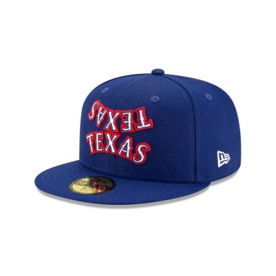 Texas Rangers Gorra | New Era MLB Team Mirror 59fifty Fitted Cap Mexico - Azules